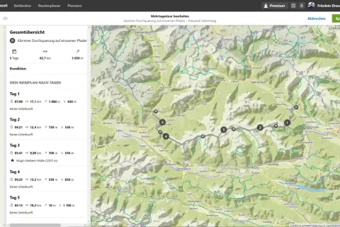 Kärntner Durchquerung: 5 Tage, 62,7 km, 3850 m Höhenmeter. Ein Abenteuer auf einsamen Pfaden, perfekt für **weitwanderwege europa**.