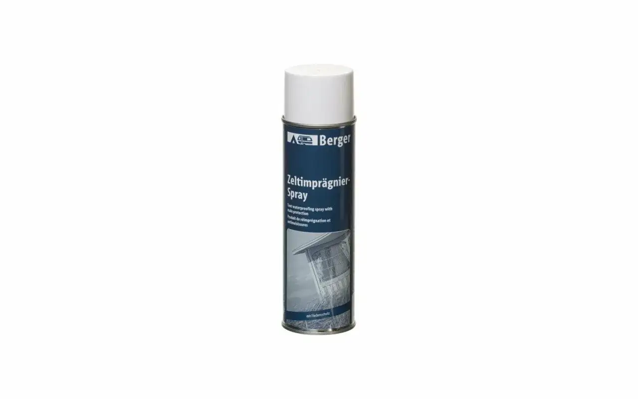 Berger Zeltimpr&auml;gnier-Spray: So wird Ihr Zelt reinigen und wetterfest. Sch&uuml;tzt vor N&auml;sse und Flecken.