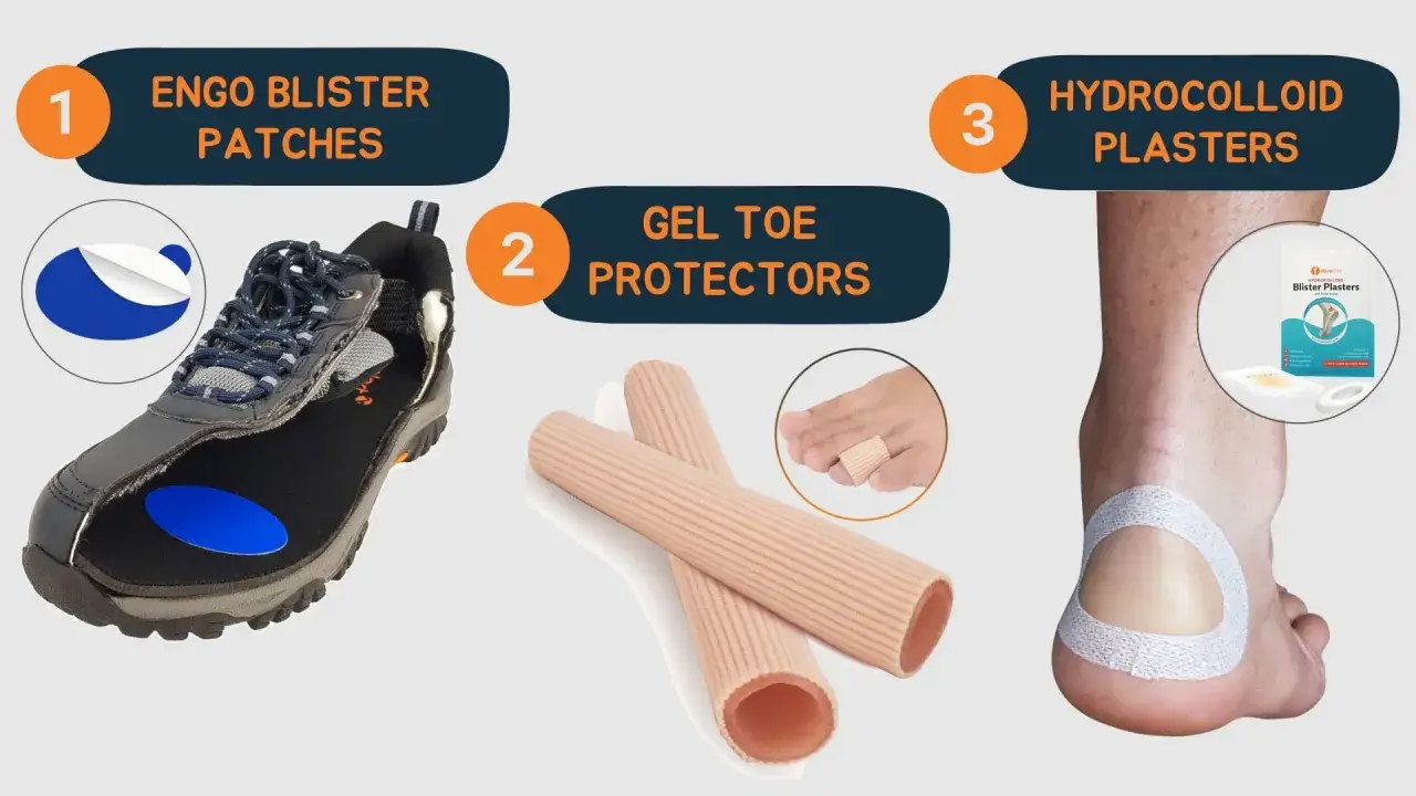 Hilfe bei Blasen: Engo Blister Patches, Gel-Zehensch&uuml;tzer und Hydrokolloid-Pflaster.
