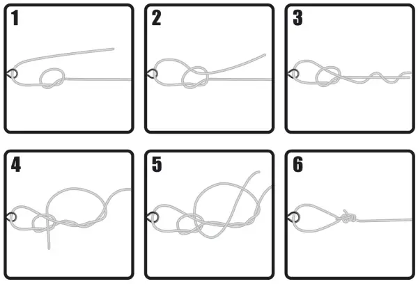 Schritt-für-Schritt-Anleitung zum Binden eines doppelten Schlaufenknotens.